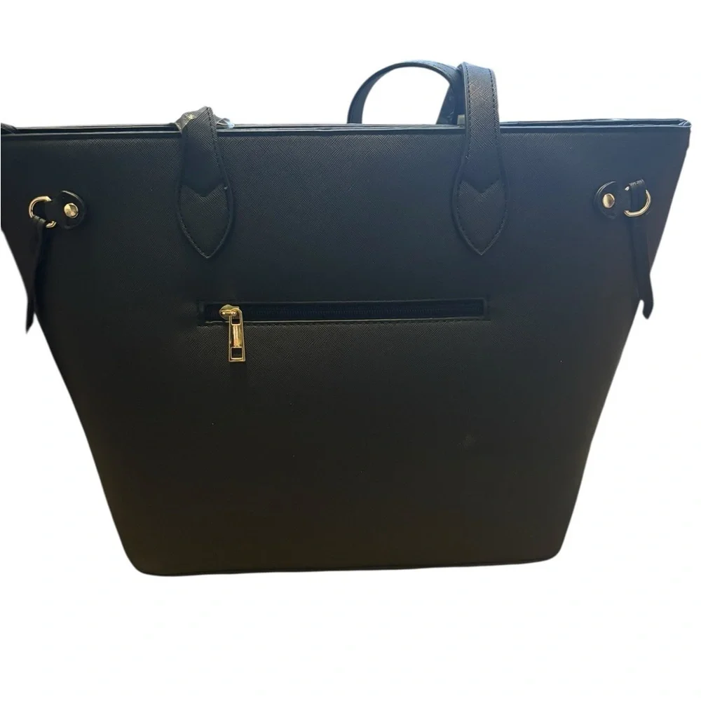 Marilyn Monroe Large Black Tote Bag Handbag Purse With Red Lining & Bottom Studs